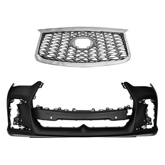 Replace® - 2-Piece (Front Bumper Cover, Grille) (Standard Line)