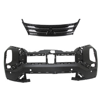 Replace® - 2-Piece (Front Bumper Cover, Grille) (Standard Line)