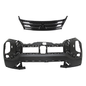 Replace® - 2-Piece (Front Bumper Cover, Grille) (Standard Line)