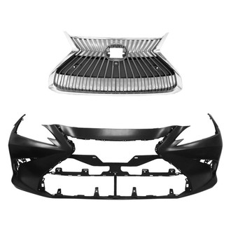 Replace® - 2-Piece (Front Bumper Cover, Grille) (Standard Line)