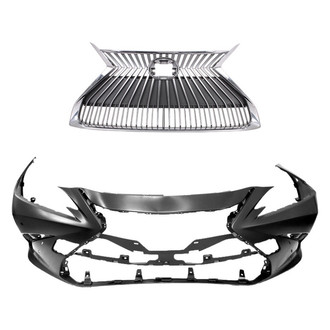 Replace® - 2-Piece (Front Bumper Cover, Grille) (Standard Line)