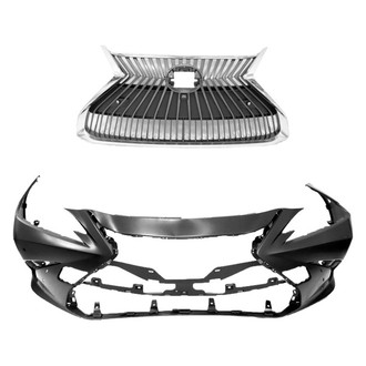Replace® - 2-Piece (Front Bumper Cover, Grille) (Standard Line)