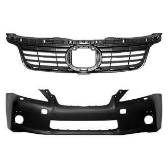 Replace® - 2-Piece (Front Bumper Cover, Grille) (CAPA Certified)
