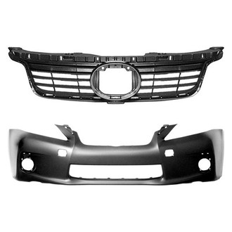Replace® - 2-Piece (Front Bumper Cover, Grille) (CAPA Certified)