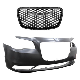 Replace® - 2-Piece (Front Bumper Cover, Grille) (Standard Line)