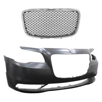 Replace® - 2-Piece (Front Bumper Cover, Grille) (Standard Line)