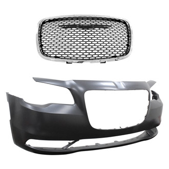 Replace® - 2-Piece (Front Bumper Cover, Grille) (Standard Line)