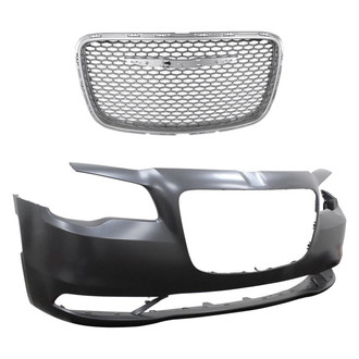 Replace® - 2-Piece (Front Bumper Cover, Grille) (Standard Line)