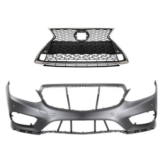 Replace® - 2-Piece (Front Bumper Cover, Grille) (Standard Line)