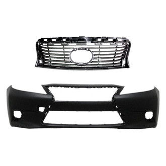 Replace® - 2-Piece (Front Bumper Cover, Grille) (CAPA Certified)
