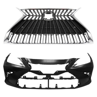 Replace® - 2-Piece (Front Bumper Cover, Grille) (Standard Line)