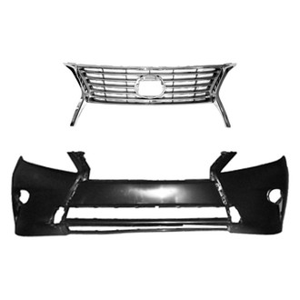 Replace® - 2-Piece (Front Bumper Cover, Grille) (CAPA Certified)