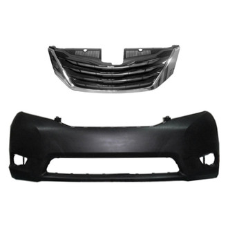 Replace® - 2-Piece (Front Bumper Cover, Grille) (Standard Line)