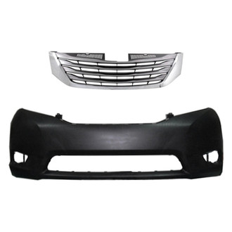 Replace® - 2-Piece (Front Bumper Cover, Grille) (Standard Line)