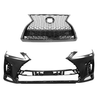 Replace® - 2-Piece (Front Bumper Cover, Grille) (Standard Line)