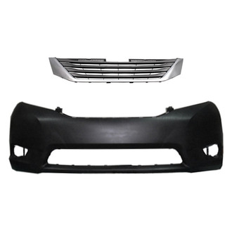 Replace® - 2-Piece (Front Bumper Cover, Grille) (Standard Line)