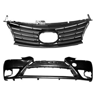 Replace® - 2-Piece (Front Bumper Cover, Grille) (CAPA Certified)