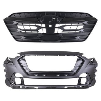 Replace® - 2-Piece (Front Bumper Cover, Grille) (Standard Line)