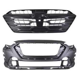 Replace® - 2-Piece (Front Bumper Cover, Grille) (Standard Line)