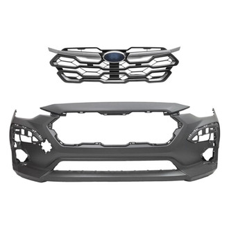 Replace® - 2-Piece (Front Bumper Cover, Grille) (Standard Line)