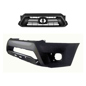 Replace® - 2-Piece (Front Bumper Cover, Grille) (Standard Line)