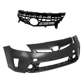 Replace® - 2-Piece (Front Bumper Cover, Grille) (Standard Line)