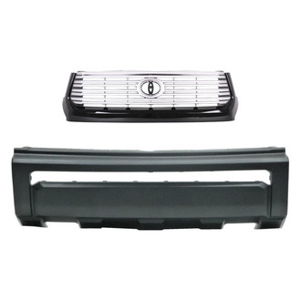 Replace® - 2-Piece (Front Bumper Cover, Grille) (Standard Line)