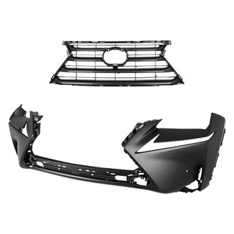 Replace® - 2-Piece (Front Bumper Cover, Grille) (CAPA Certified)