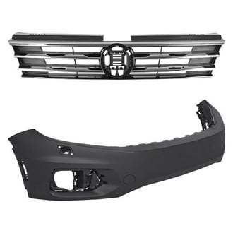 Replace® - 2-Piece (Front Bumper Cover, Grille) (CAPA Certified)