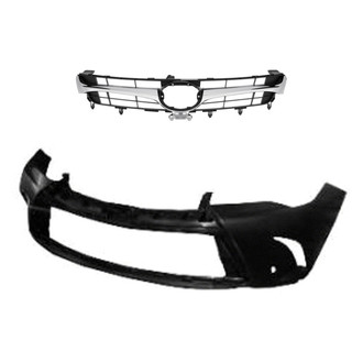 Replace® - 2-Piece (Front Bumper Cover, Grille) (Standard Line)