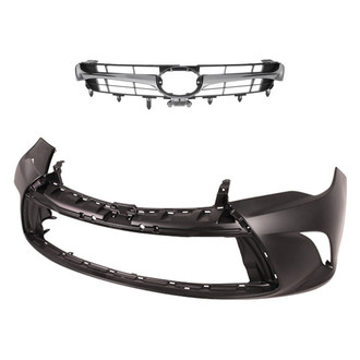 Replace® - 2-Piece (Front Bumper Cover, Grille) (Standard Line)