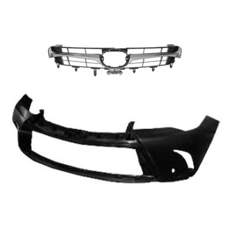 Replace® - 2-Piece (Front Bumper Cover, Grille) (Standard Line)