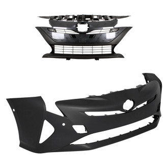 Replace® - 2-Piece (Front Bumper Cover, Grille) (Standard Line)