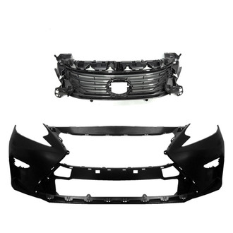 Replace® - 2-Piece (Front Bumper Cover, Grille) (CAPA Certified)