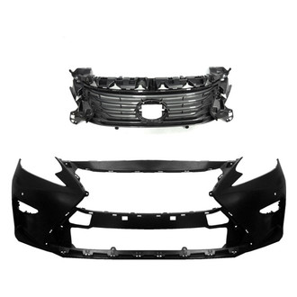 Replace® - 2-Piece (Front Bumper Cover, Grille) (CAPA Certified)