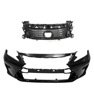Replace® - 2-Piece (Front Bumper Cover, Grille) (CAPA Certified)