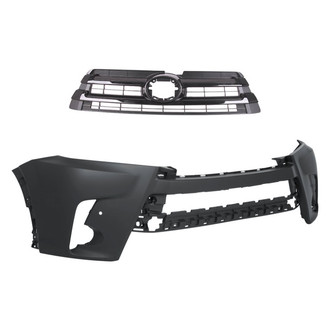 Replace® - 2-Piece (Front Bumper Cover, Grille) (Standard Line)