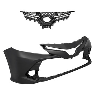 Replace® - 2-Piece (Front Bumper Cover, Grille) (Standard Line)