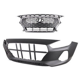 Replace® - 2-Piece (Front Bumper Cover, Grille)