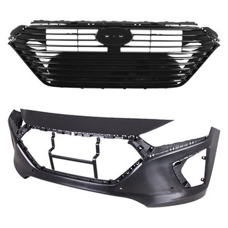 Replace® - 2-Piece (Front Bumper Cover, Grille) (CAPA Certified)