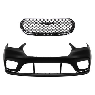 Replace® - 2-Piece (Front Bumper Cover, Grille) (CAPA Certified)