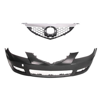Replace® - 2-Piece (Front Bumper Cover, Grille) (Standard Line)