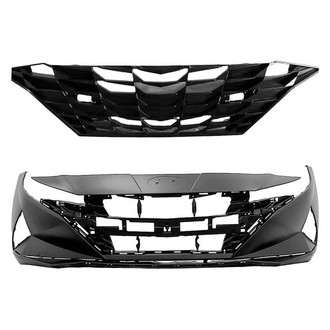 Replace® - 2-Piece (Front Bumper Cover, Grille) (CAPA Certified)