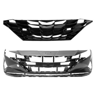 Replace® - 2-Piece (Front Bumper Cover, Grille) (CAPA Certified)