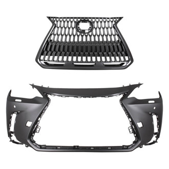 Replace® - 2-Piece (Front Bumper Cover, Grille) (CAPA Certified)