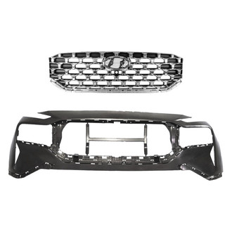 Replace® - 2-Piece (Front Bumper Cover, Grille) (CAPA Certified)