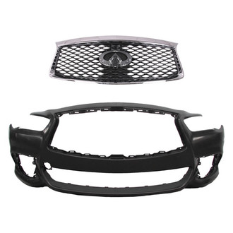 Replace® - 2-Piece (Front Bumper Cover, Grille) (CAPA Certified)
