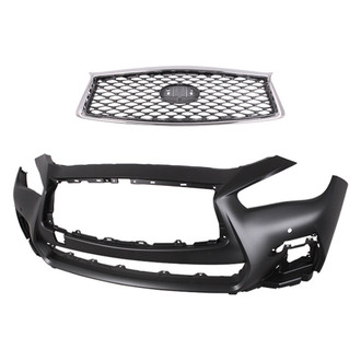 Replace® - 2-Piece (Front Bumper Cover, Grille) (CAPA Certified)