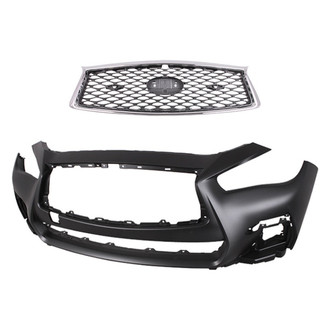 Replace® - 2-Piece (Front Bumper Cover, Grille) (CAPA Certified)