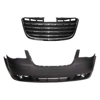 Replace® - 2-Piece (Front Bumper Cover, Grille) (Platinum Plus)